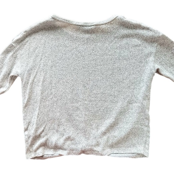 George Girls Grey Basic Long Sleeve Knot Tie Hem Tee Shirt Size 6 - Picture 3 of 6
